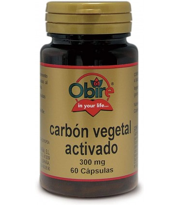 CARBÓN VEGETAL ACTIVADO 300 MG. 60 CAPS. OBIRE