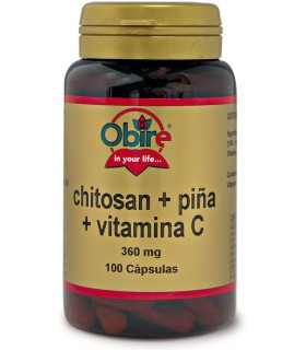 CHITOSAN + PIÑA + VIT. C 360 MG. 100 CAPS. OBIRE
