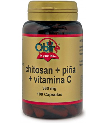 CHITOSAN + PIÑA + VIT. C 360 MG. 100 CAPS. OBIRE