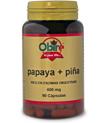 PAPAYA + PIÑA 400 MG. 90 CAPS. OBIRE