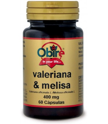 VALERIANA + MELISA 400 MG. 60 CAPS. OBIRE