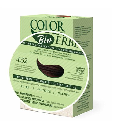 Tintura COLOR ERBE Bio Castano Mogano Violino (4.52)