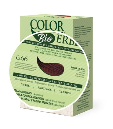 Tintura COLOR ERBE Bio Rosso Di Sera (6.66)