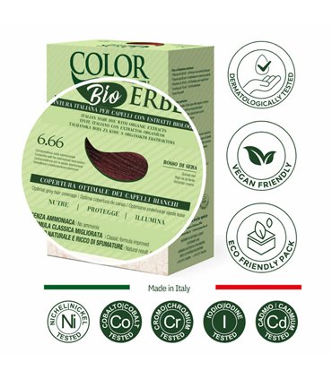 Tintura COLOR ERBE Bio Rosso Di Sera (6.66)