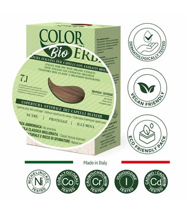 Tintura COLOR ERBE Bio Biondo Cenere (7.1)