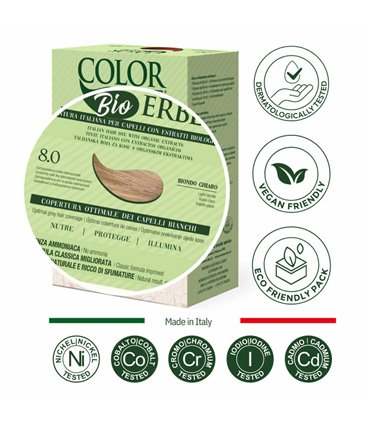 Tintura COLOR ERBE Bio Biondo Chiaro (8.0)