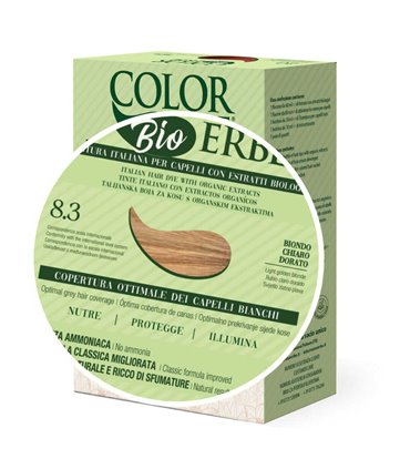 Tintura COLOR ERBE Bio Biondo Chiaro Dorato (8.3)