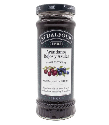 MERMELADA ARANDANOS ROJOS Y AZULES 284 gr. ST. DALFOUR